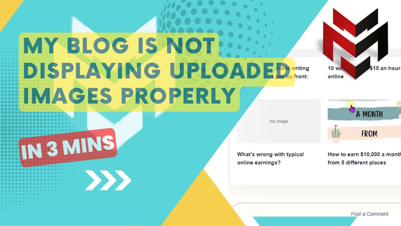 My blog is not displaying uploaded images properly