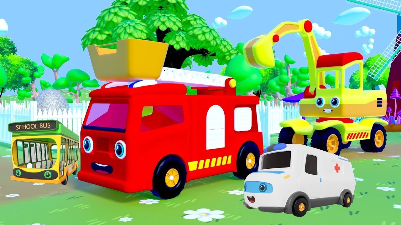 Train Station Construction for Kids | Excavator, Bulldozer & Other Trucks for children - HeyKids