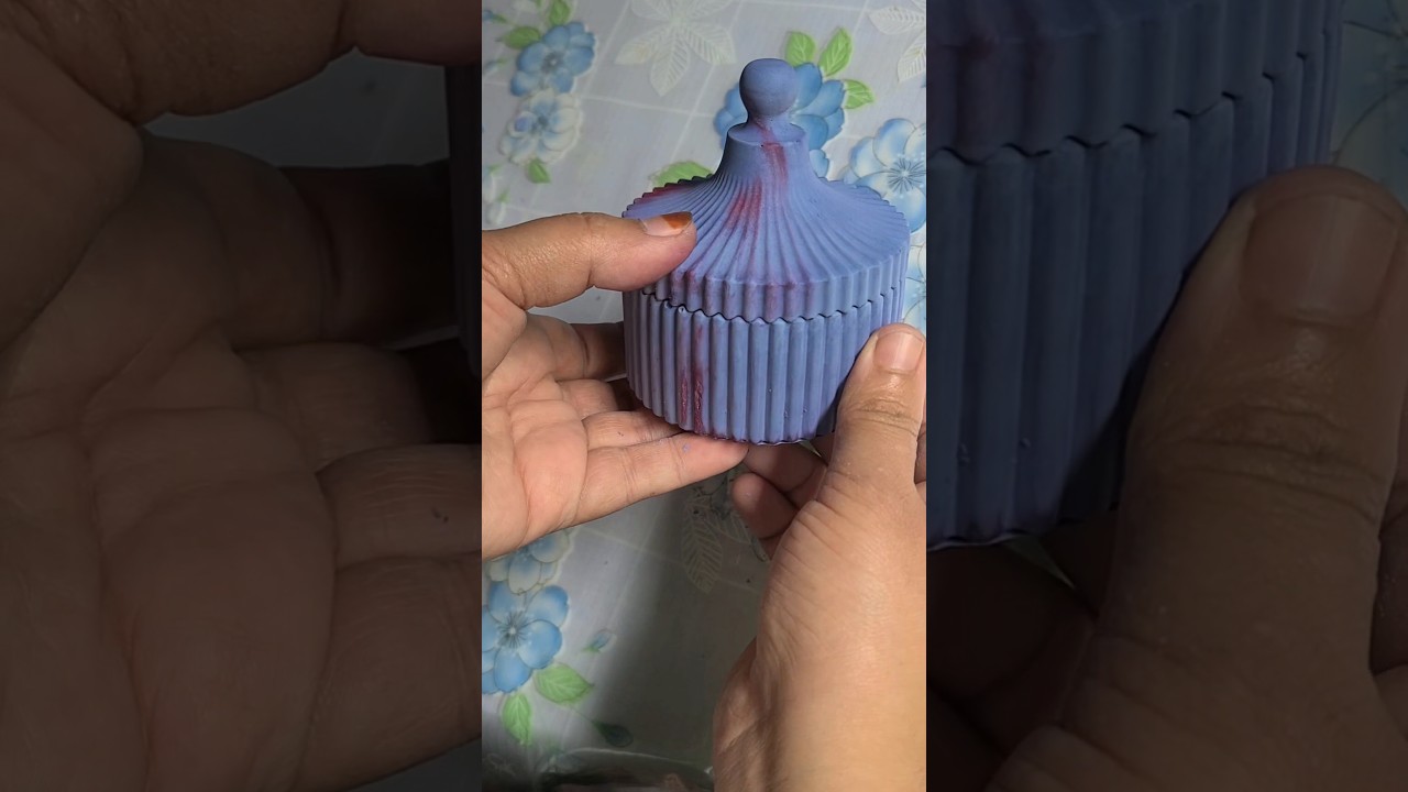 how to pour gypsum in silicone mold & how to unmolding a beautiful gypsum box? #ilovemywork