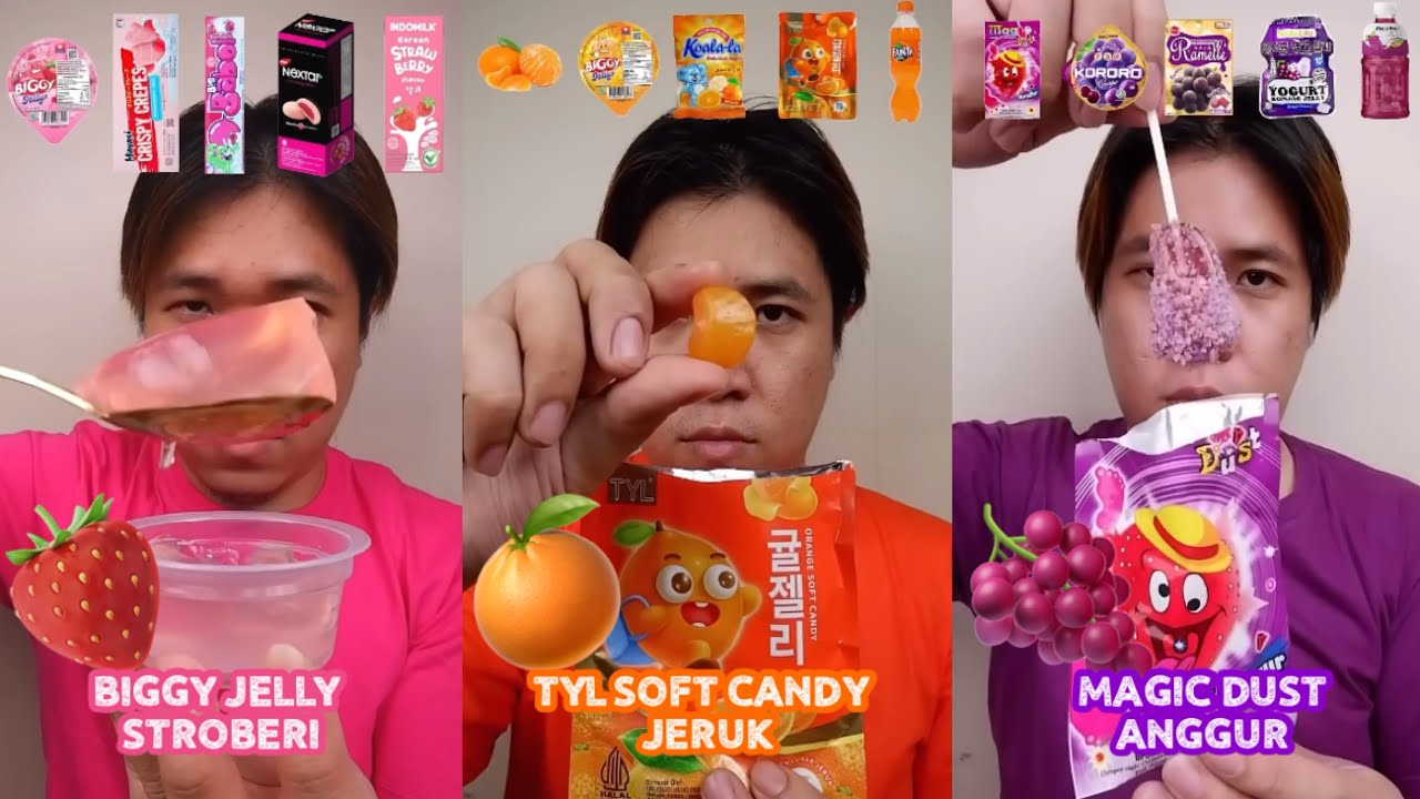 KOMPILASI MUKBANG SERBA RASA BUAH STROBERI, ANGGUR, DAN JERUK | ASMR FRUIT | MUKBANG FRUIT