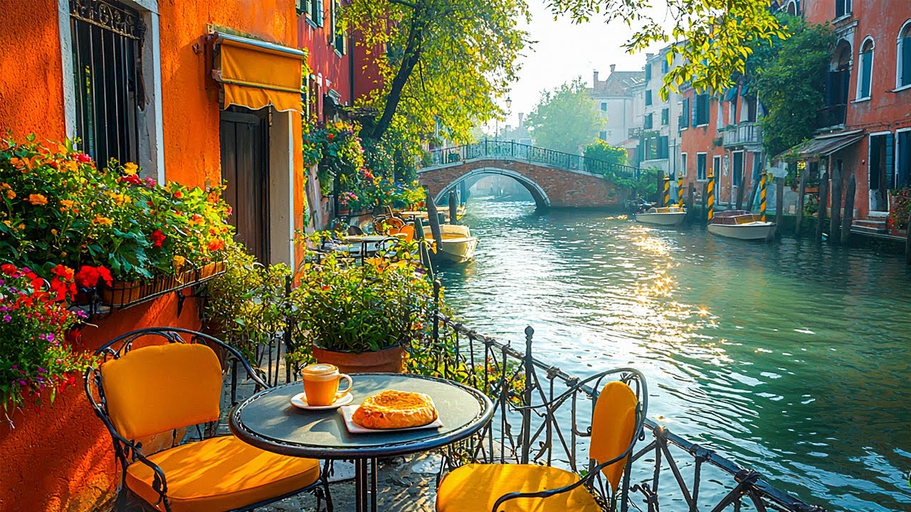 Spring Morning Jazz | Relaxing Jazz Music at Cozy Riverside Cafe Ambience for Peaceful Moments