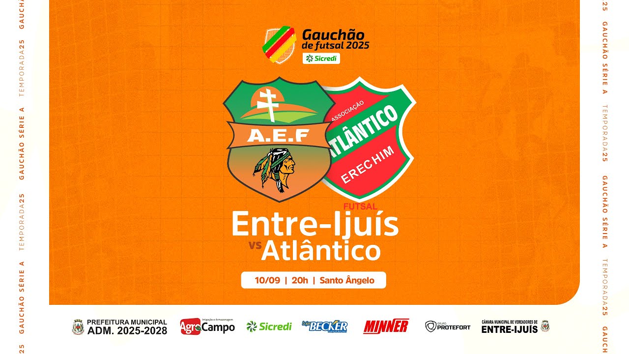 ENTRE-IJUÍS FUTSAL X ATLÂNTICO | GAUCHÃO DE FUTSAL - SÉRIE A 2025