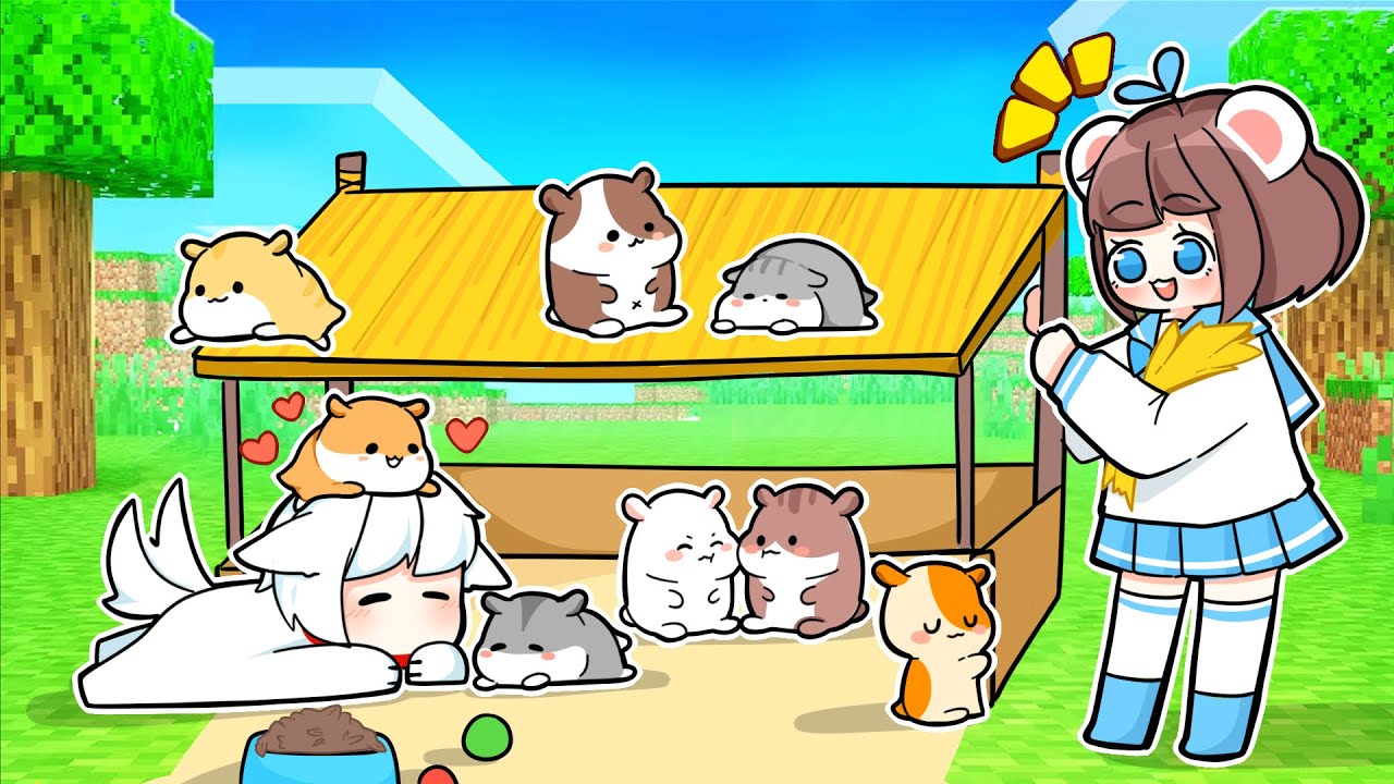 Mèo Simmy Và Bé Mưa Xây Nhà Cho 10 Bé Chuột Hamster Bị Bỏ Rơi Trong Minecraft