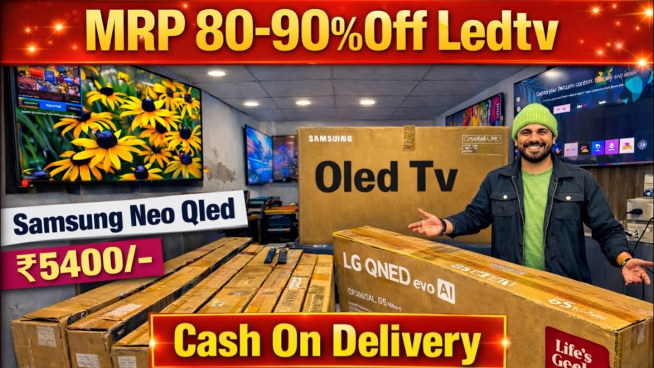 SamSung LG Sony Branded LED आधे रेट में 🔥|Cheapest led tv market | Branded led tv market in delhi