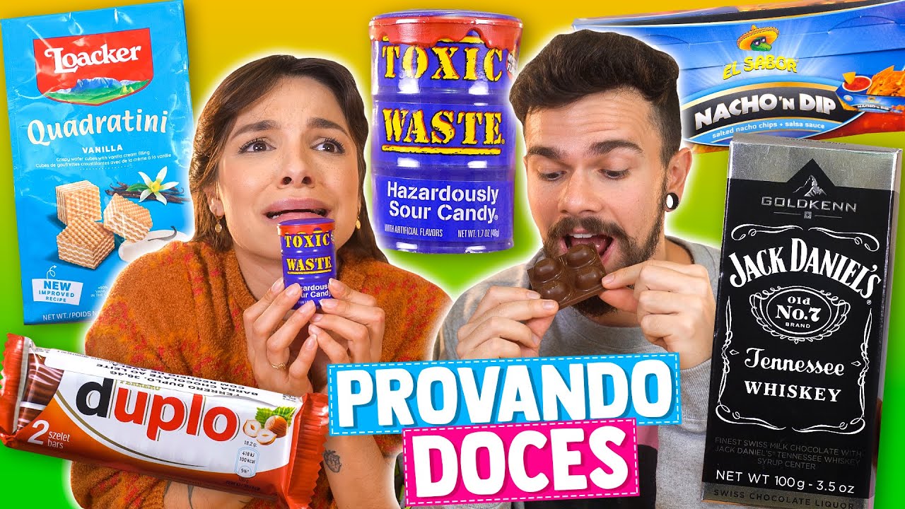 PROVANDO os DOCES mais DOIDOS do mercado! Chocolate com Jack Daniels, Bala Toxica, Nutella Duplo