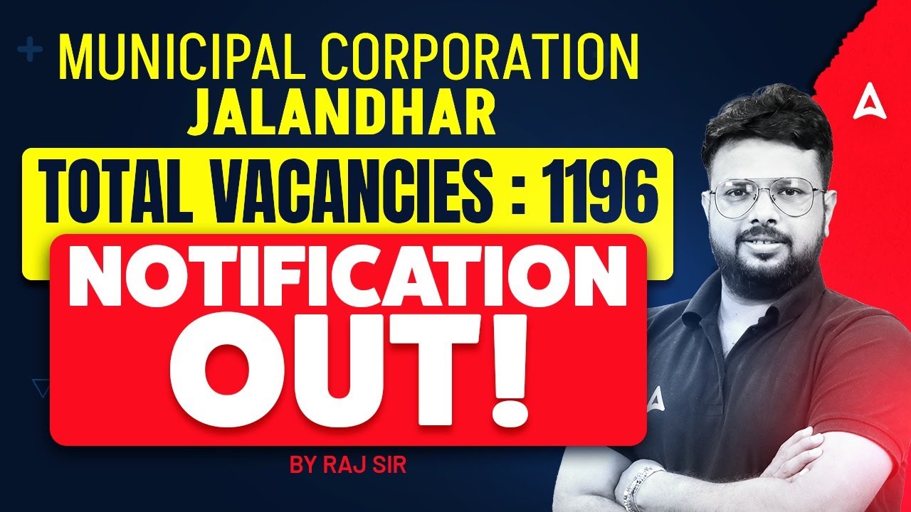 Municipal Corporation Jalandhar Recruitment 2026 | MC Jalandhar Notification | 1196 New Vacancies