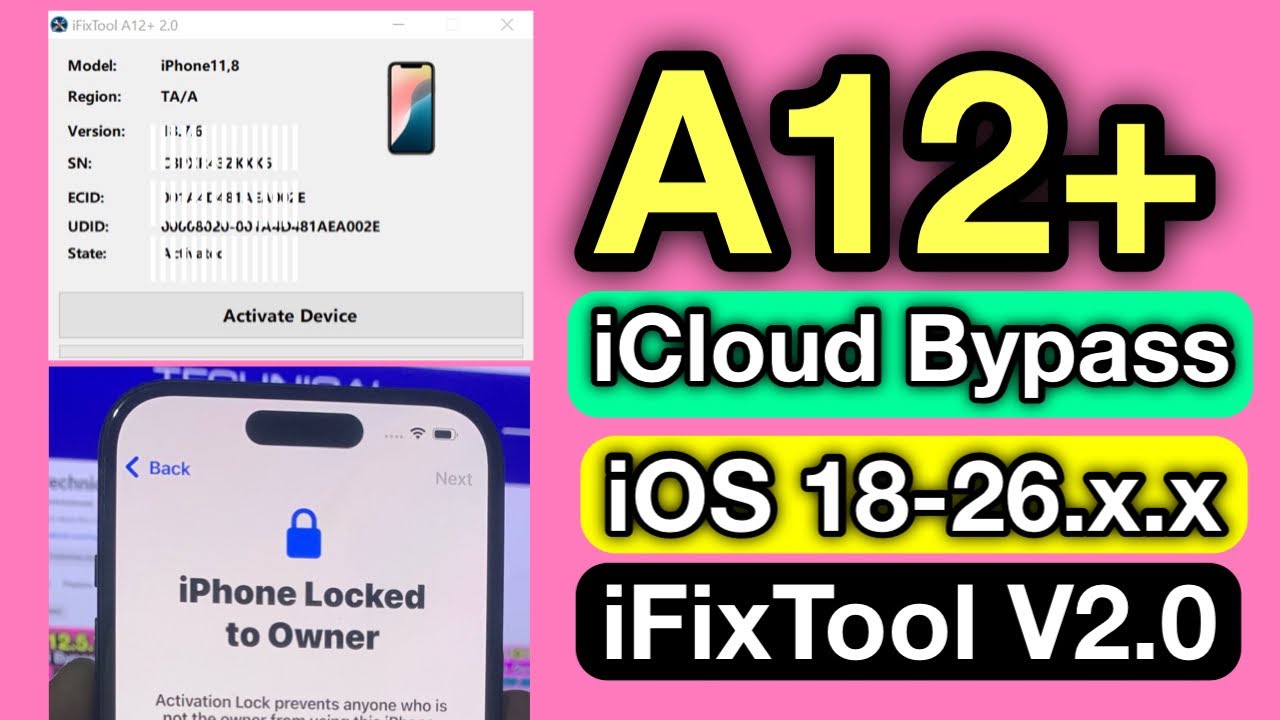iCloud Bypass iOS 18.7.2 - iOS 26.1 🔥 New iFIXTool A12+ Supported iPhone 17 Pro Max @RazzarMobile
