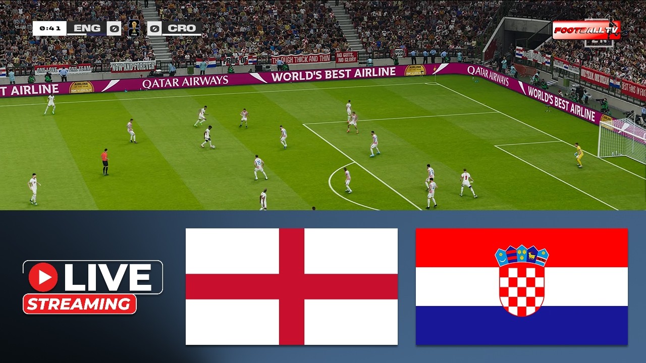 🔴LIVE : ENGLAND vs CROATIA | FIFA World Cup 2026 | Match Stream | PES Game Simulation