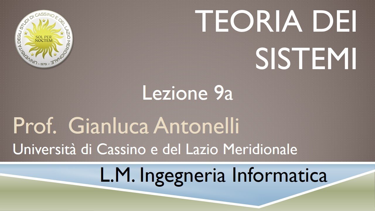 Teoria dei Sistemi L9a