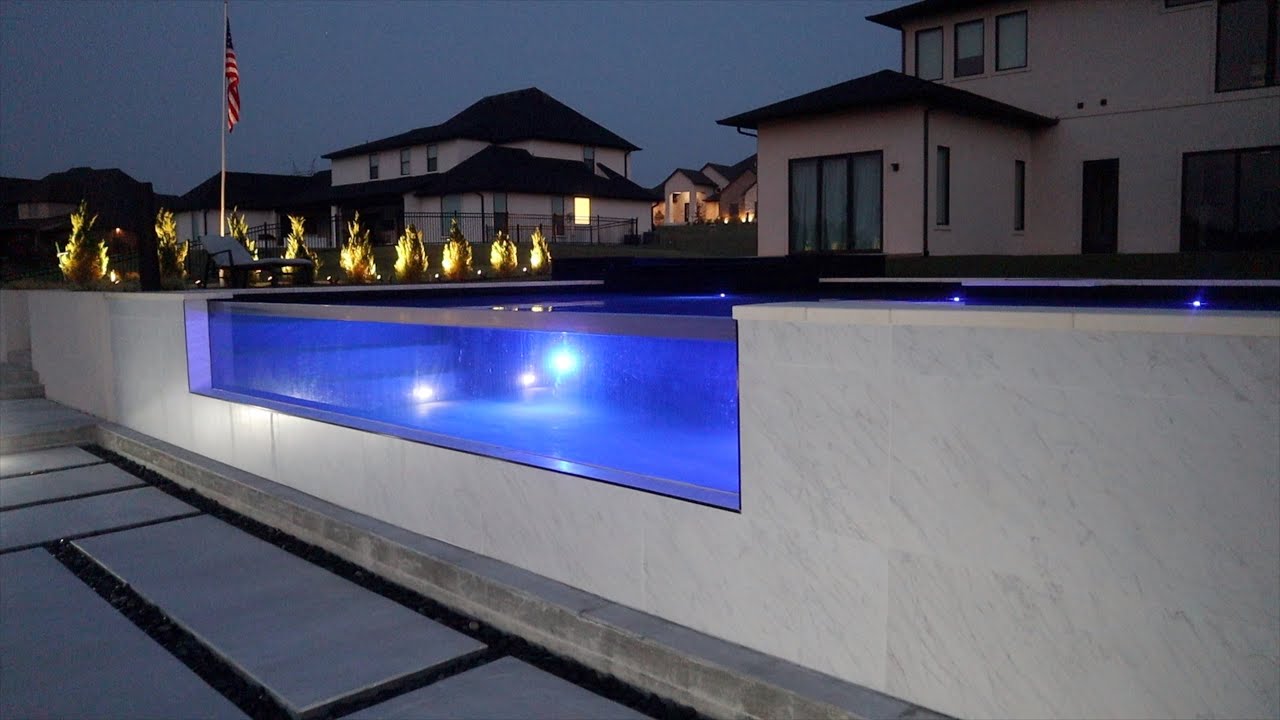 Backyard pool with James Loudspeaker OT88's