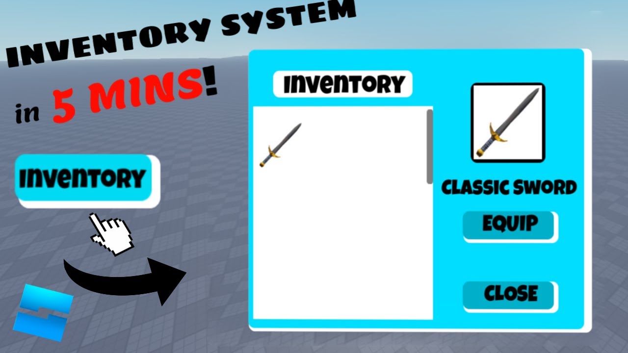 How to make an Inventory System on Roblox Studio (5 mins only!)