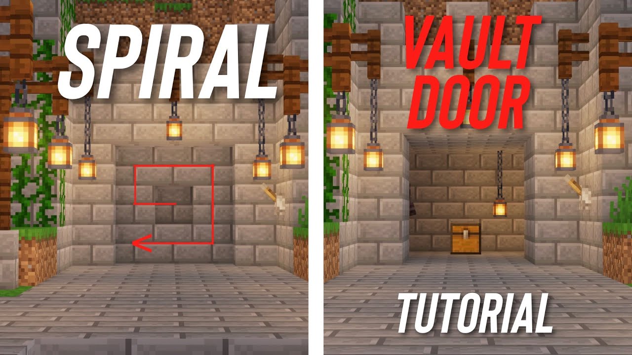 EASY 3x3 Spiral VAULT DOOR Tutorial || 2023 || Redstone Speed Tutorial