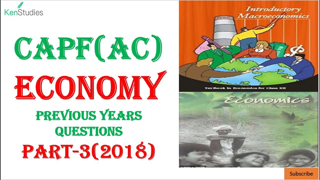 CAPF(AC) Economy Previous Year Solved Paper Part -3 (2018)