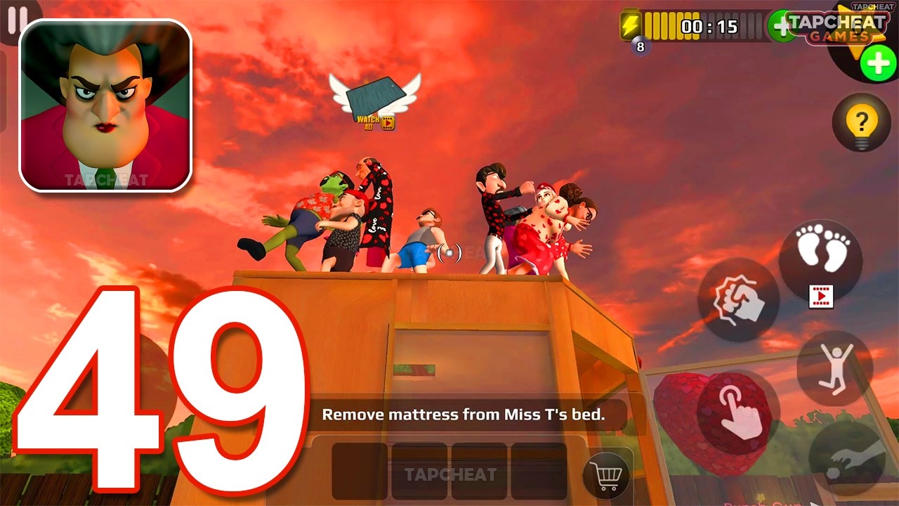 Scary Teacher 3D - Gameplay Walkthrough Part 49 - Prank Miss T Again Levels Update (Android, iOS)