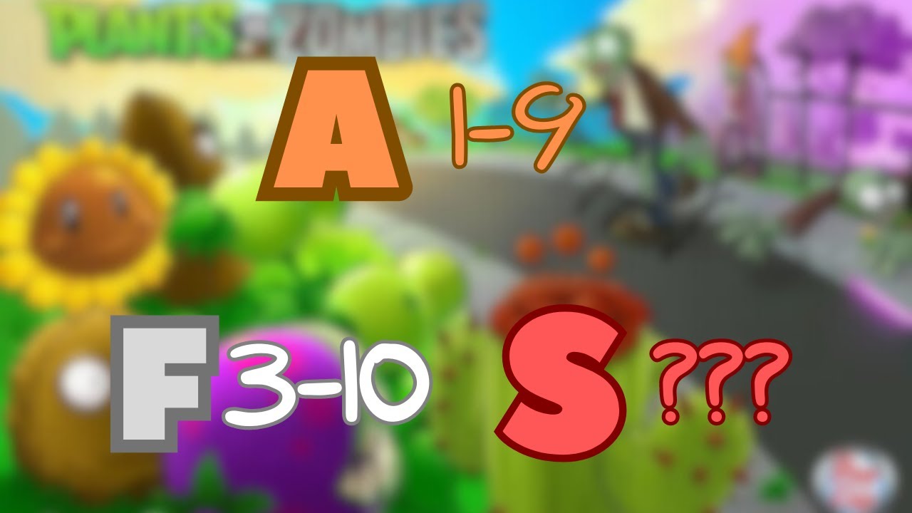 PvZ SPEEDRUNNING LEVELS TIERLIST!