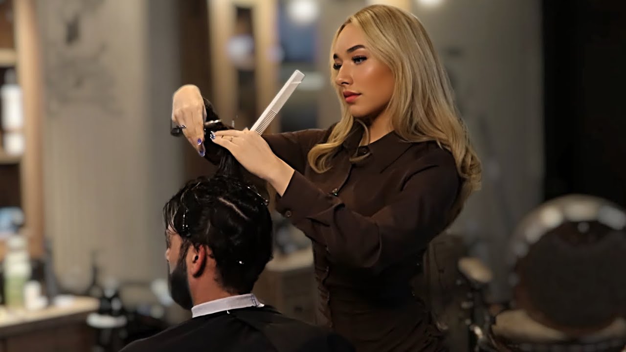 💈DUTCH LADY BARBER💈ASMR