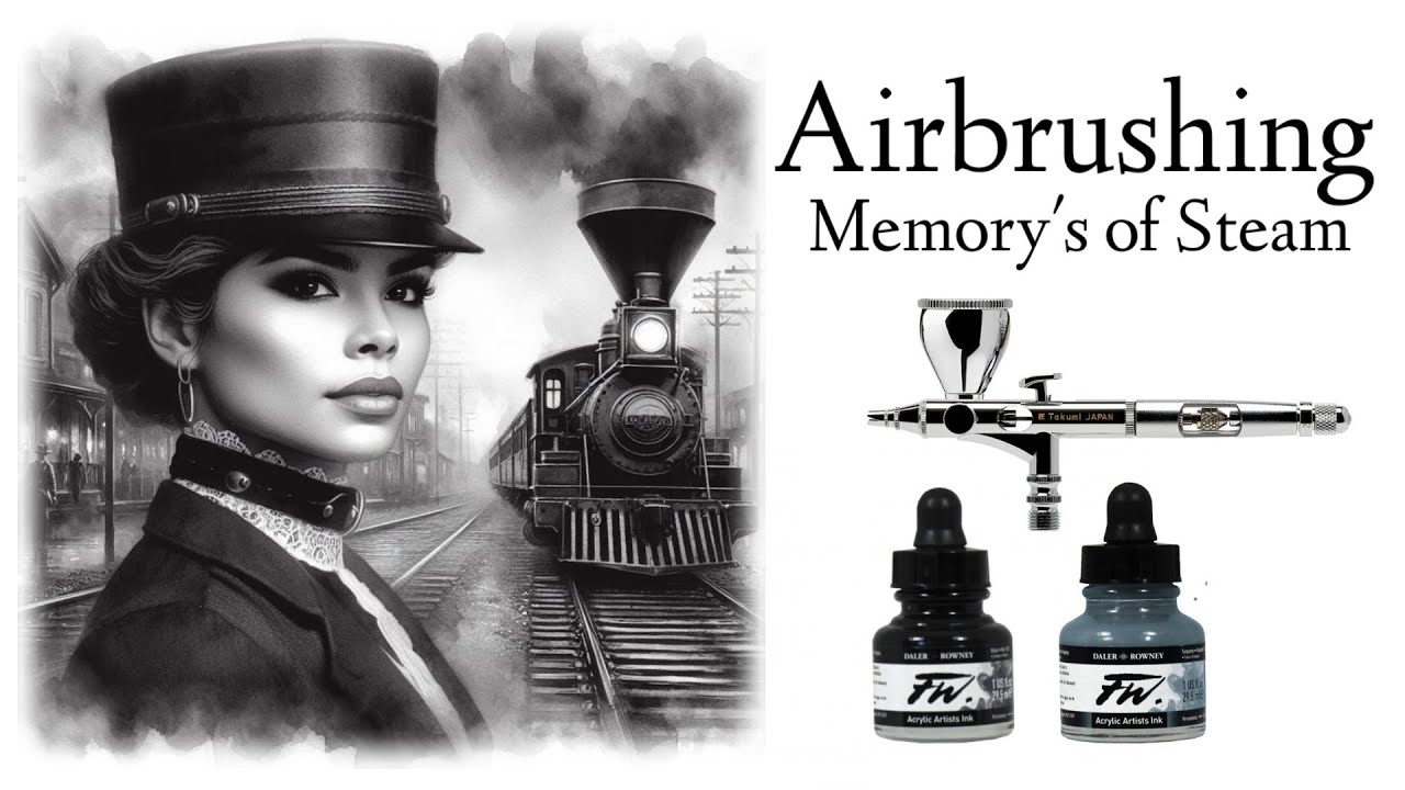 Airbrushing with very thin inks