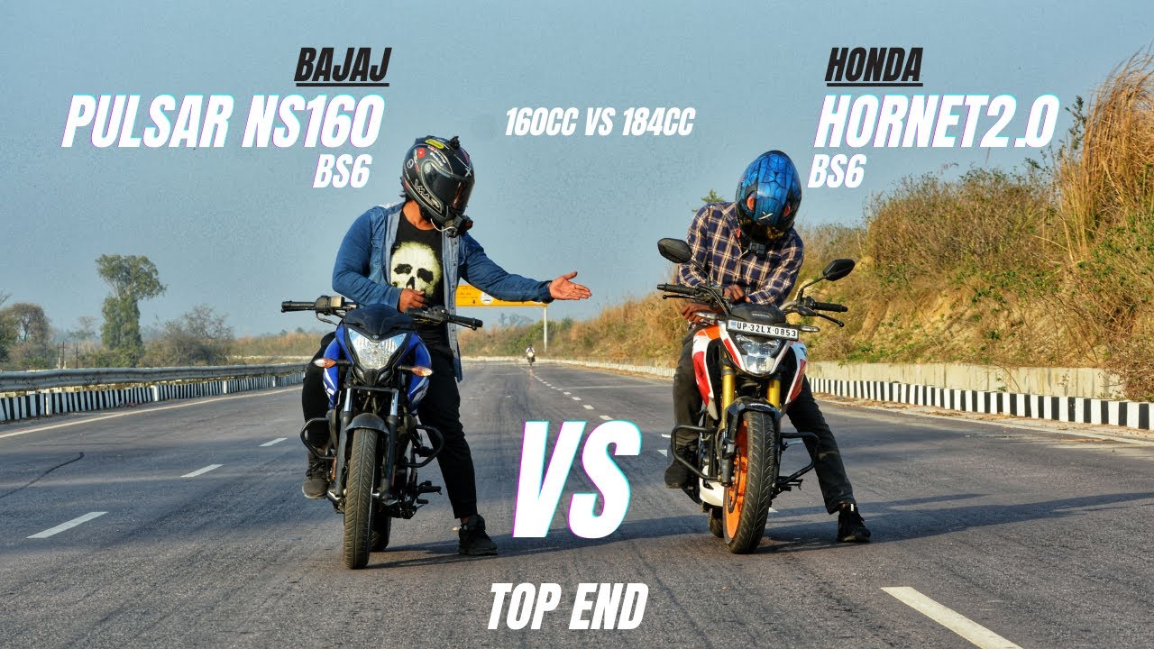 Bajaj pulsar NS160 Bs6 Vs Honda Hornet 2.0 184cc Kate Ki Takkar | Long Race Top End | Ksc Vlogs