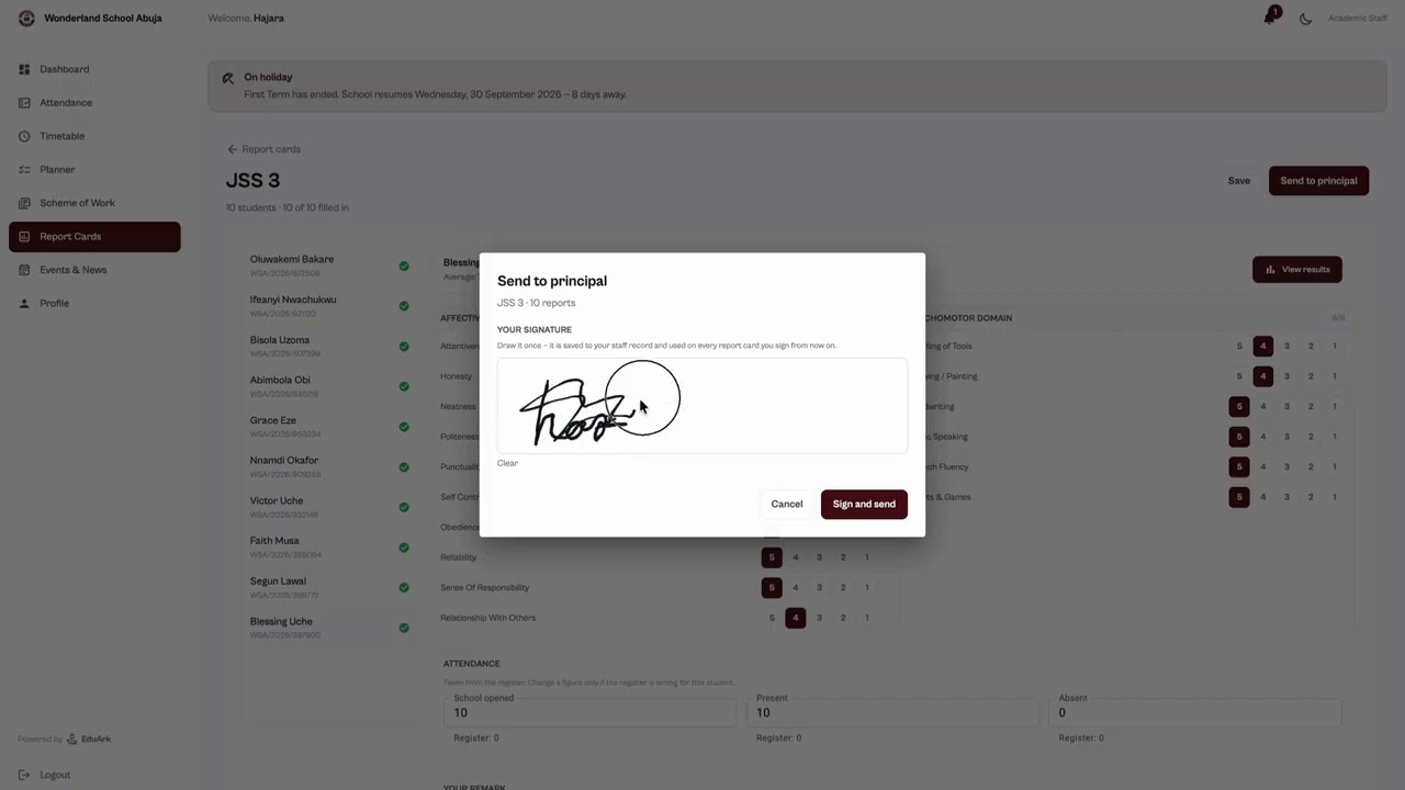 How To Generate Student Report Cards With EduArk
