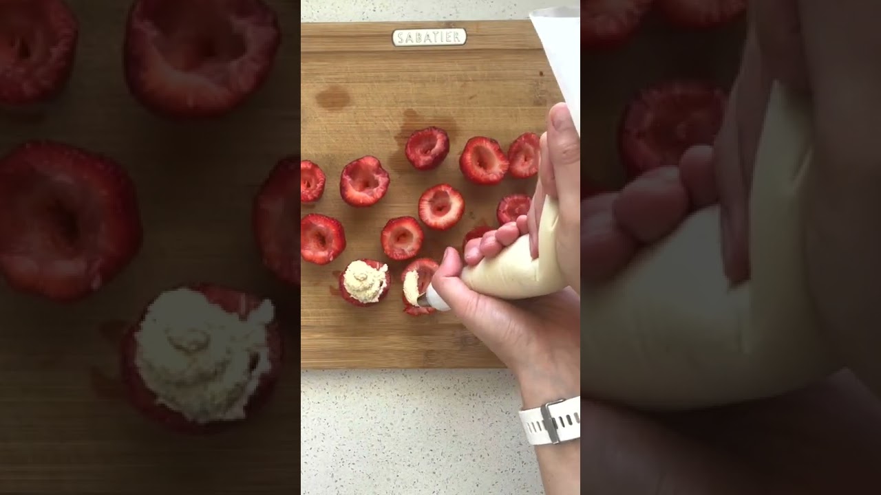 Vegan Cheesecake Stuffed Strawberries | Produce Made Simple