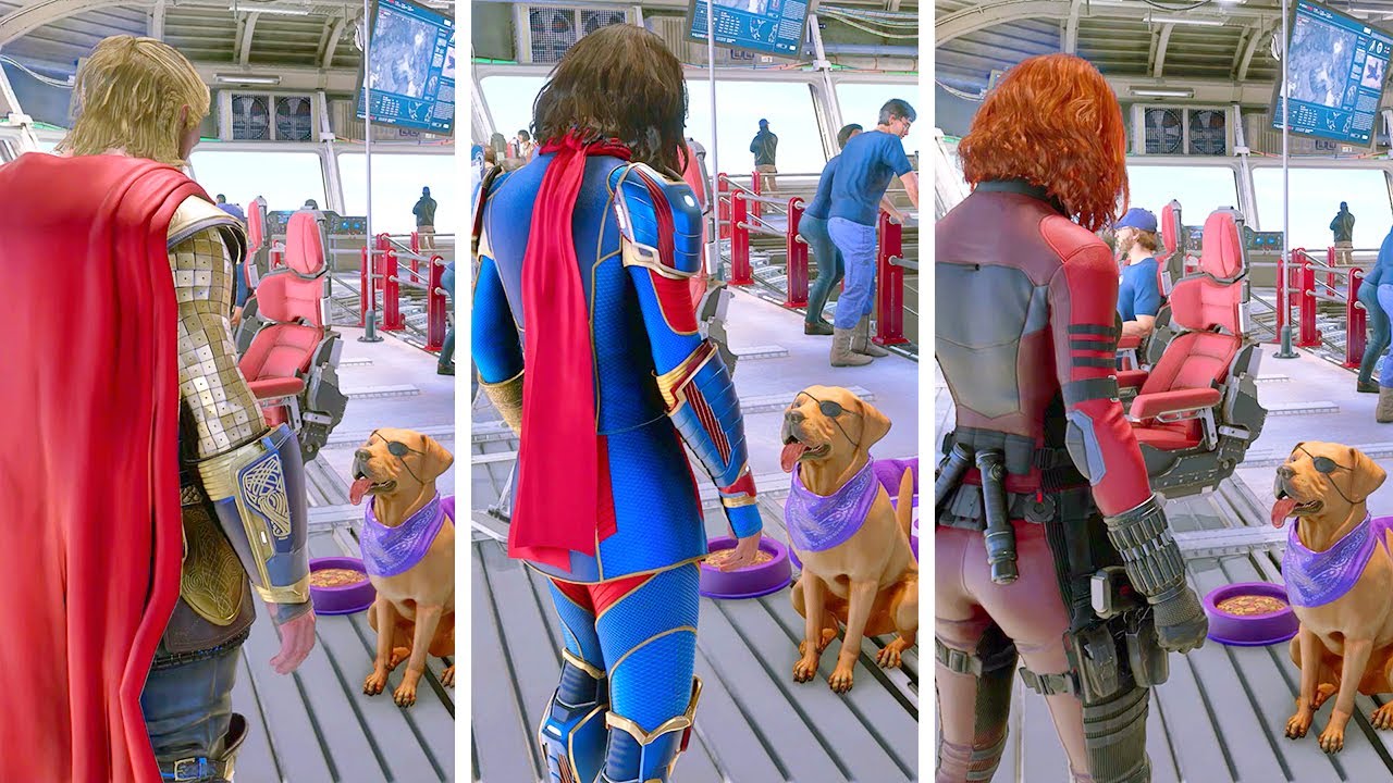 Marvel's Avengers - Avengers Reacts To Lucky (Clint's Dog)