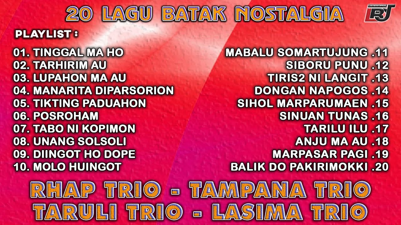 Kompilasi Lagu Batak Nostalgia RHAP Trio, Trio Tampana, Trio Taruli, Trio Lasima || Lagu Batak Lawas