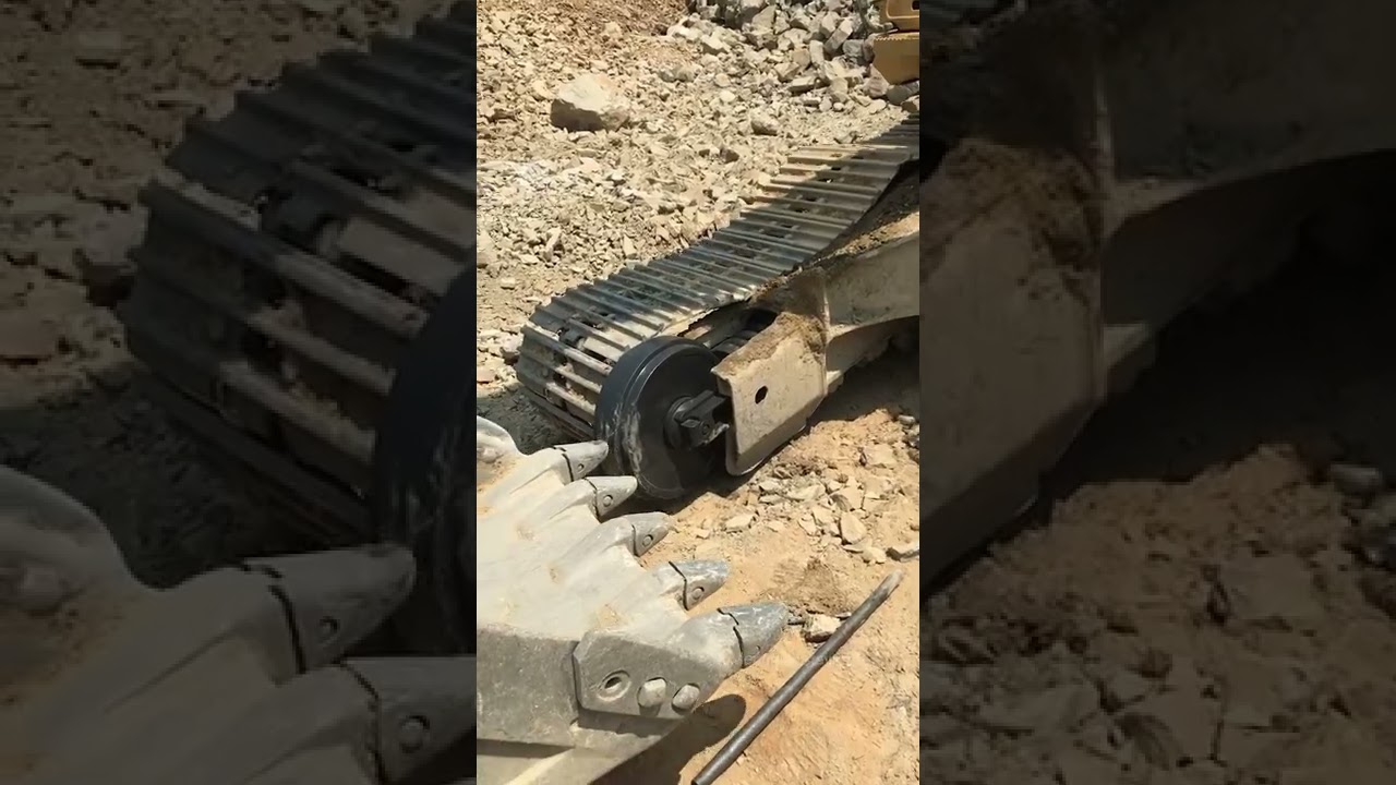 Replace excavator front idler