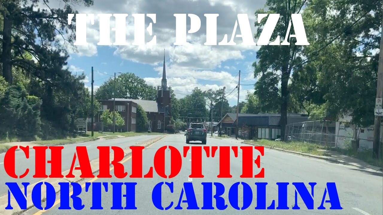 The Plaza FULL Route - I-485 to Plaza Midwood Charlotte - North Carolina - Street Drive