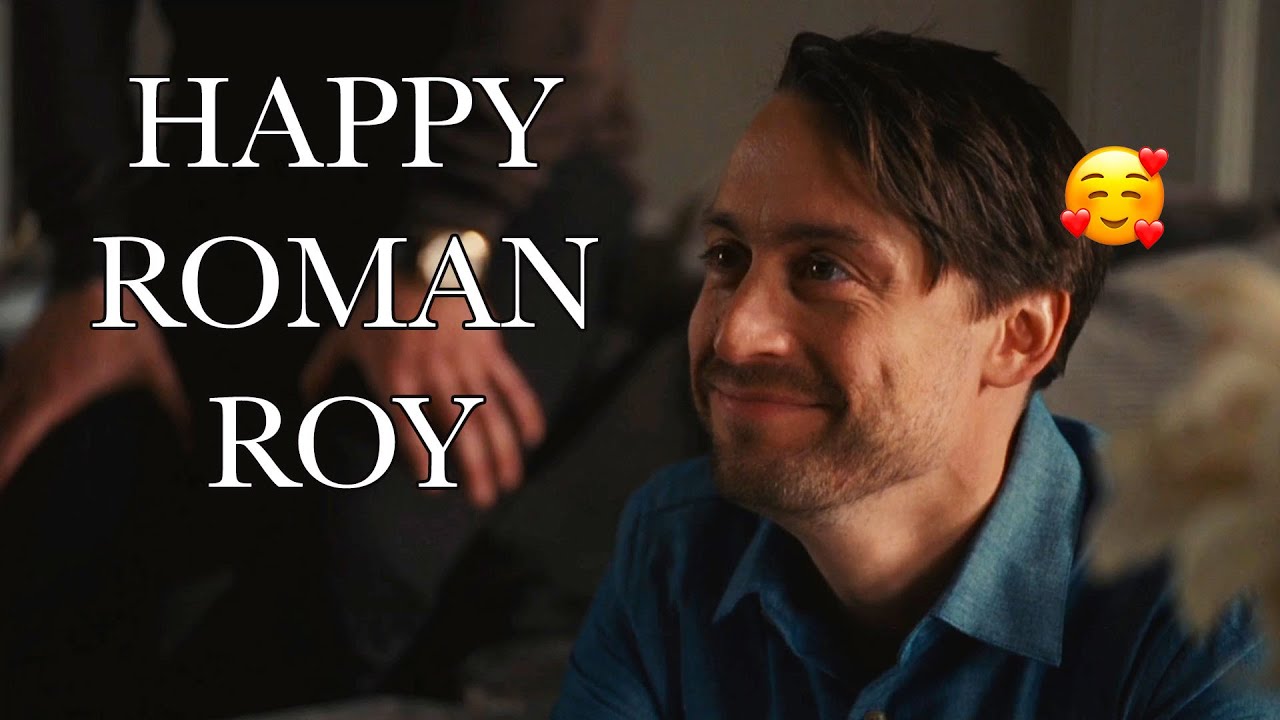 roman roy smiling / laughing / goofy face scenes