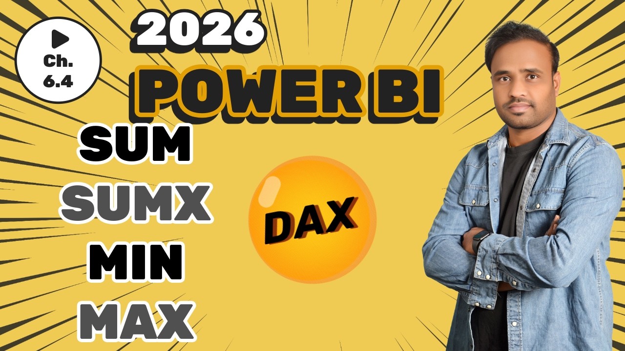 Power BI DAX - Агрегатные функции - SUM SUMX MIN MAX - Полный курс Power BI 2026 - C6.4