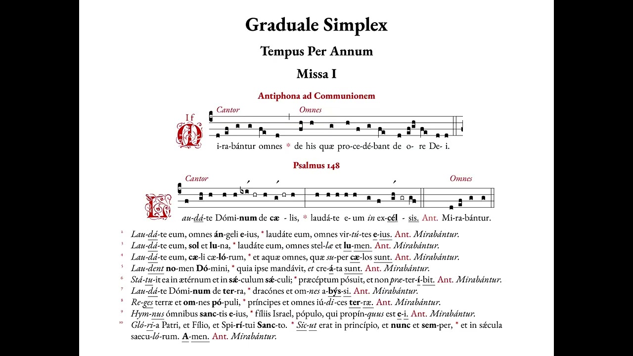 Mirabantur Omnes (Graduale Simplex)