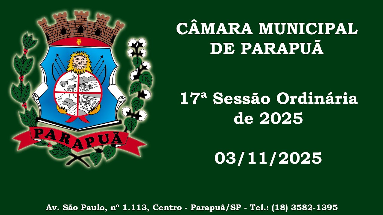 17ª Sessão Ordinária de 03/11/2025