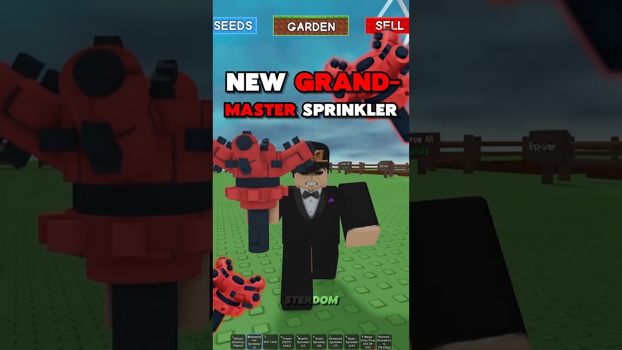 НОВЫЙ разбрызгиватель Grandmaster &mdash; это просто СУПЕР! 🤑 #growagarden