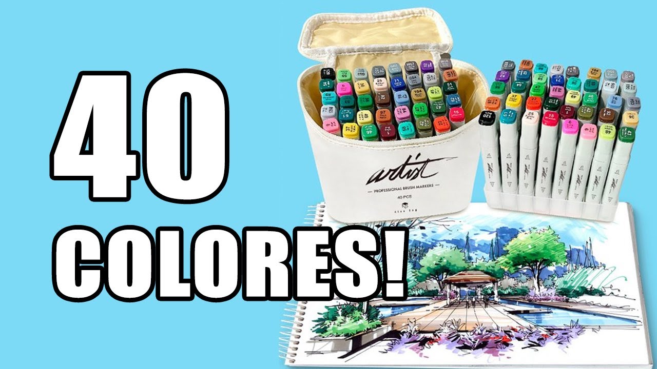 PROBAMOS 40 COLORES!! ROTULADORES DE PUNTA DE PINCEL ARTIST