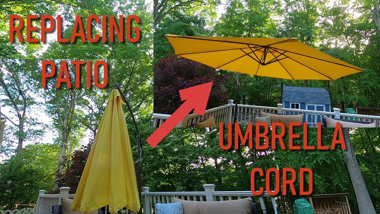 Replacing a patio umbrella cord