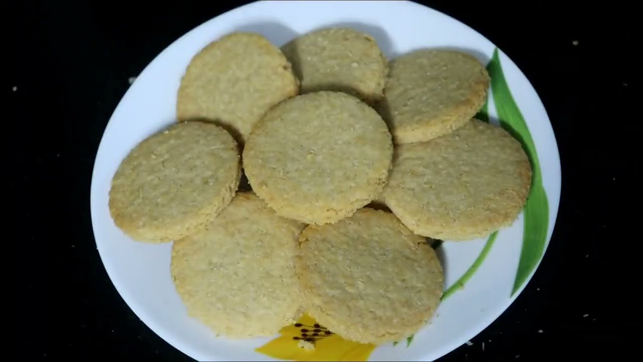 Bakery Style Aata Coconut Biscuits | Eggless Cookie Recipe |