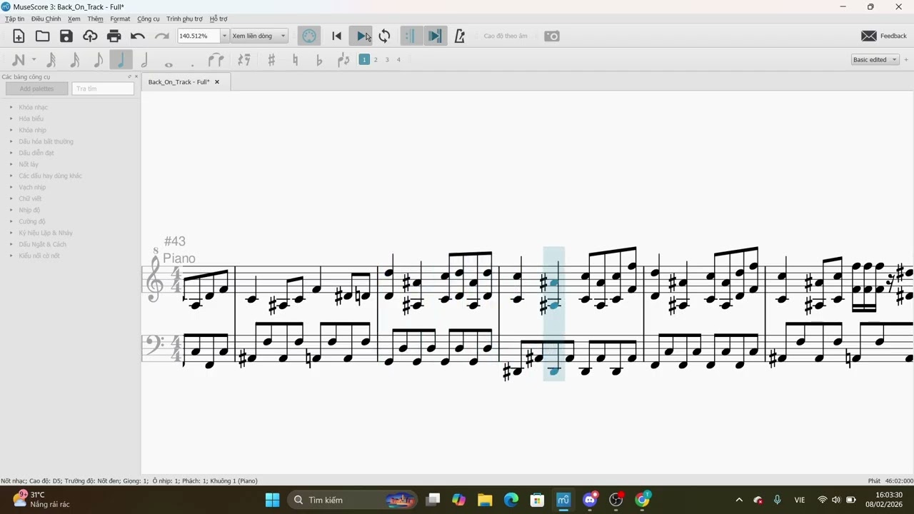 Back On Track Full Piano + Sheet | Geometry Dash