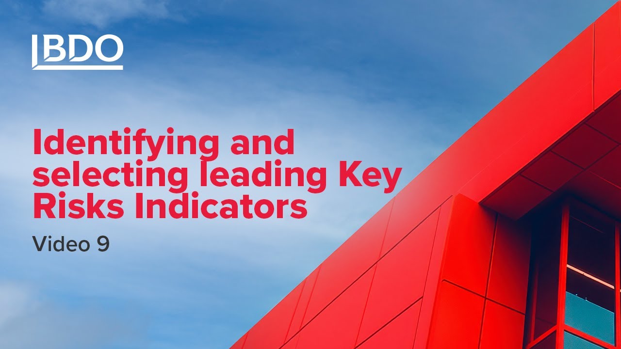 Identifying and selecting Key Risk Indicators