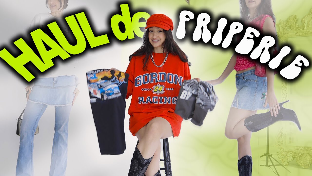 HAUL de FRIPERIE !!! J'ai trouvé une veste de cuir EPIC!