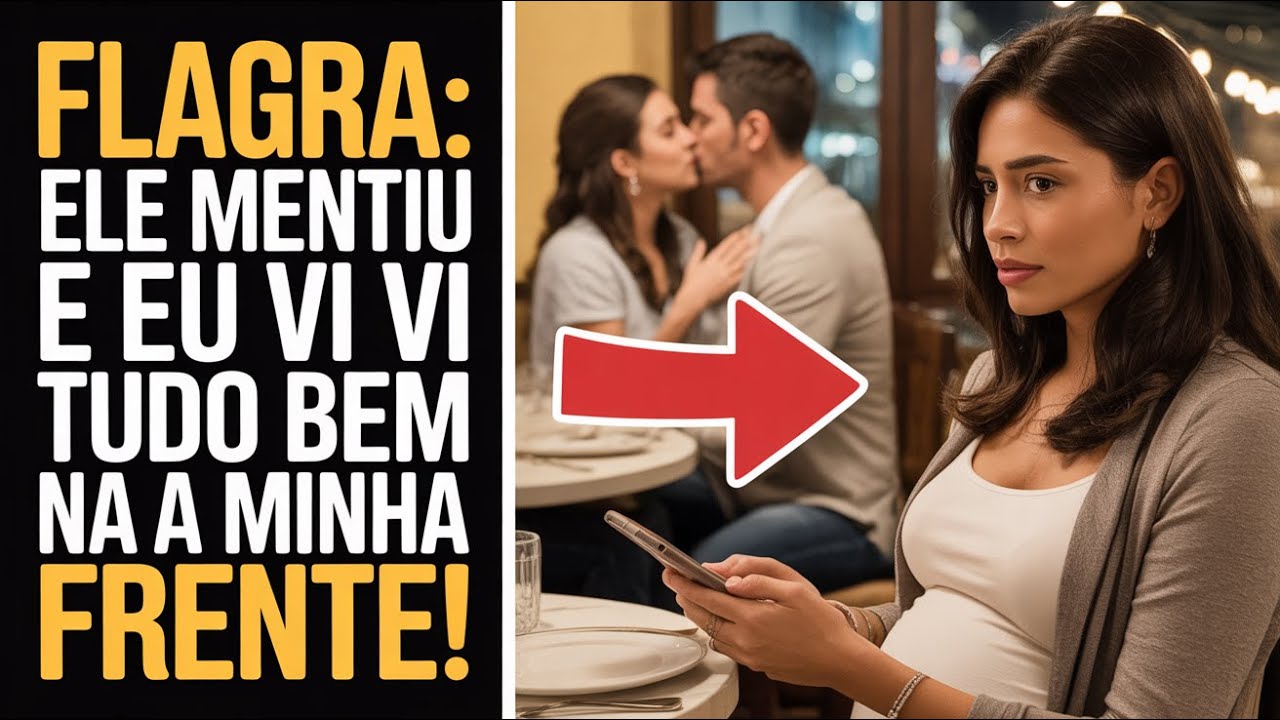 Meu marido disse que estava na casa da mãe — eu estava a poucas mesas vendo ele beijar outra