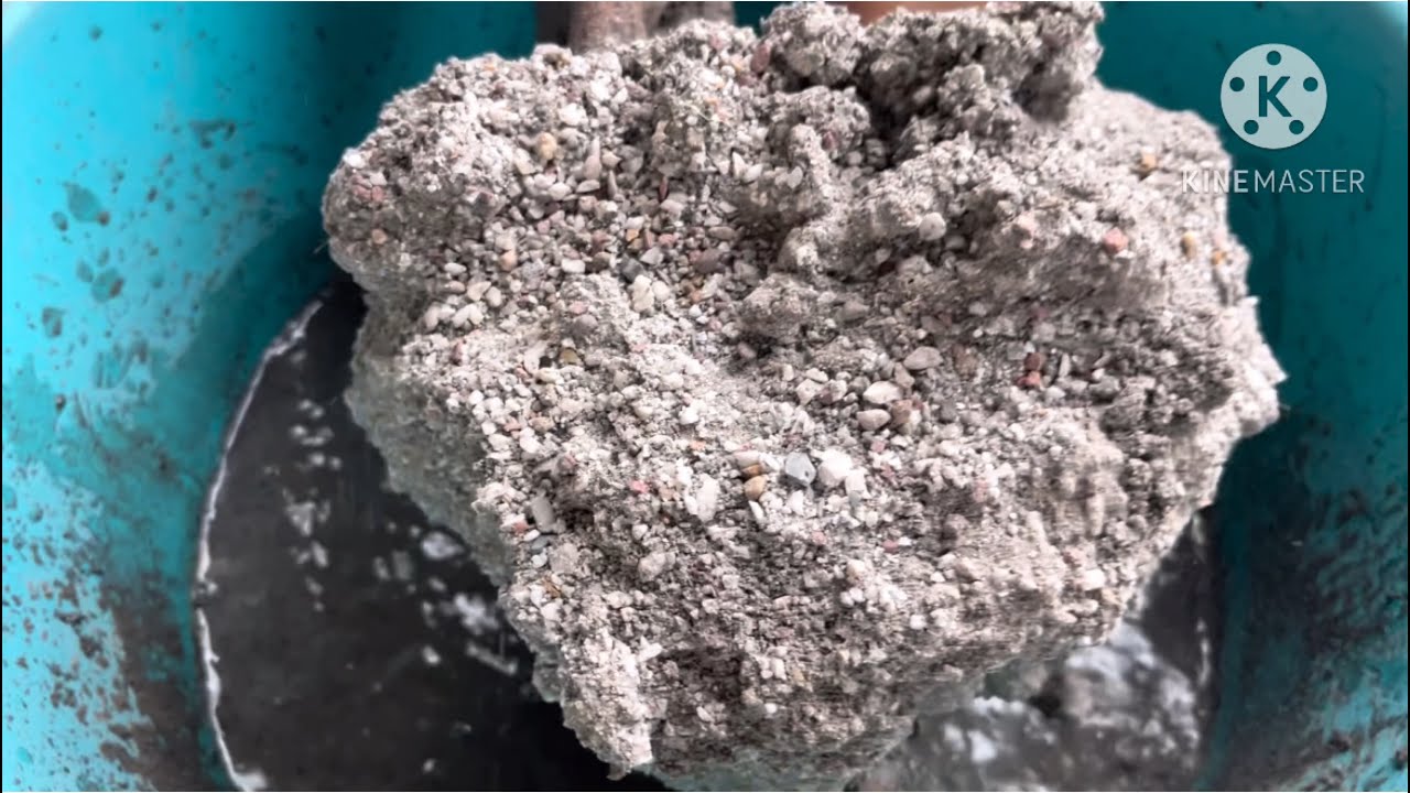 Gritty texture sand cement water crumbling #asmr #satisfying