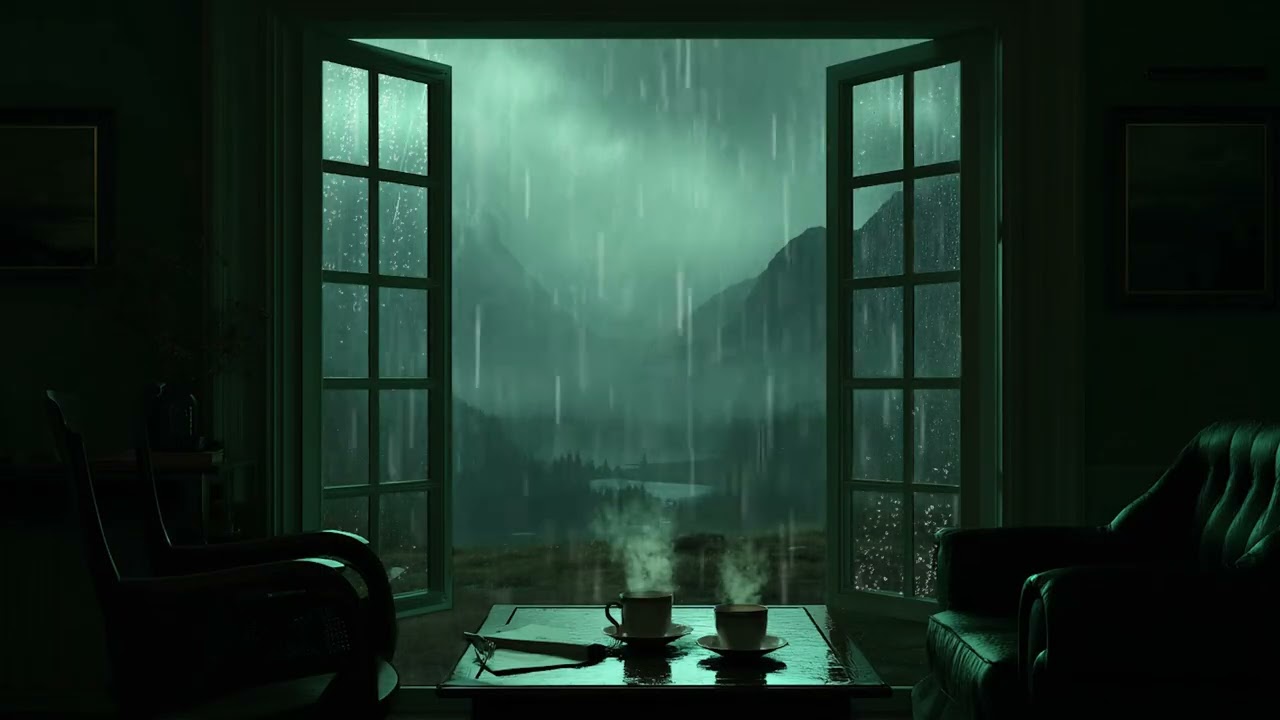 🌙🌧️ Midnight Rain Drifting Past the Window | Cozy Bedroom Sleep Sounds