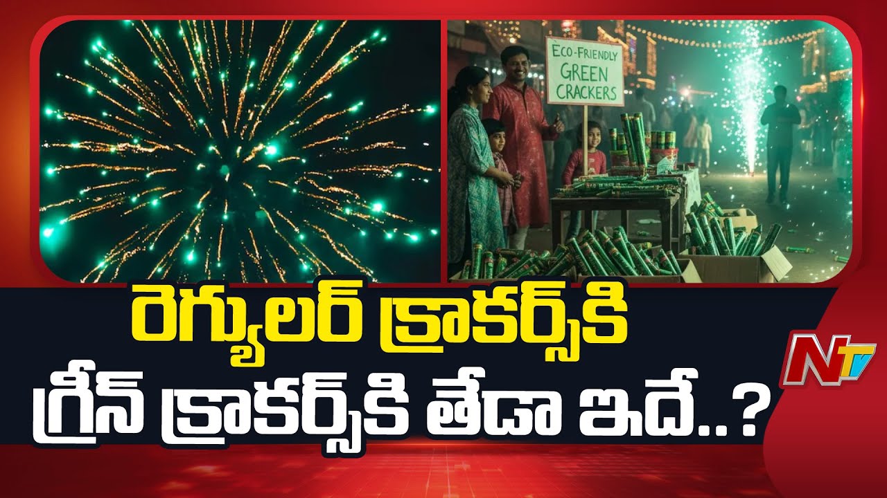 మార్కెట్లోకి కొత్తగా గ్రీన్ క్రాకర్స్ | Hyderabad Green Crackers | NTV Telugu