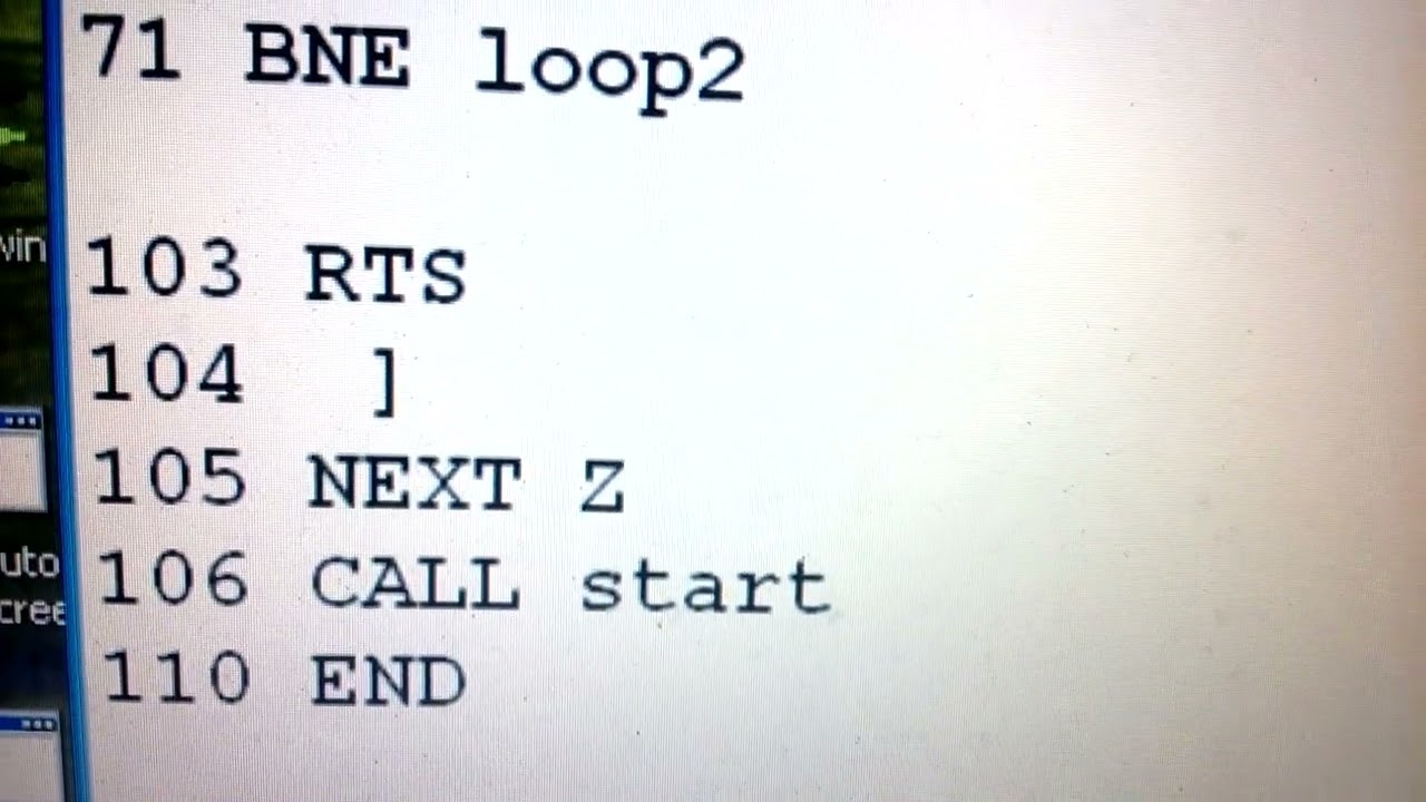 BBC Micro 6502 Assembly Program to Reverse a Text String using the Stack.