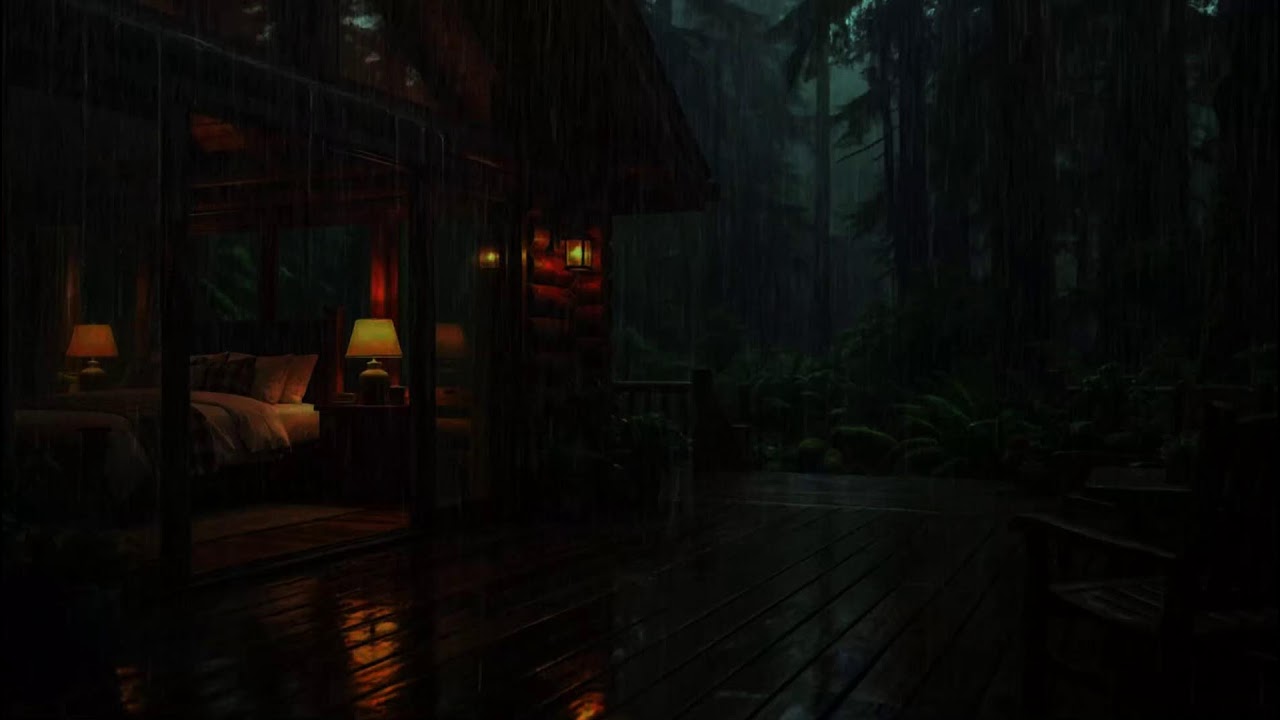 STOP OVERTHINKING ⛈️ Heavy Rain at Night for Stress Relief & Instant Zen