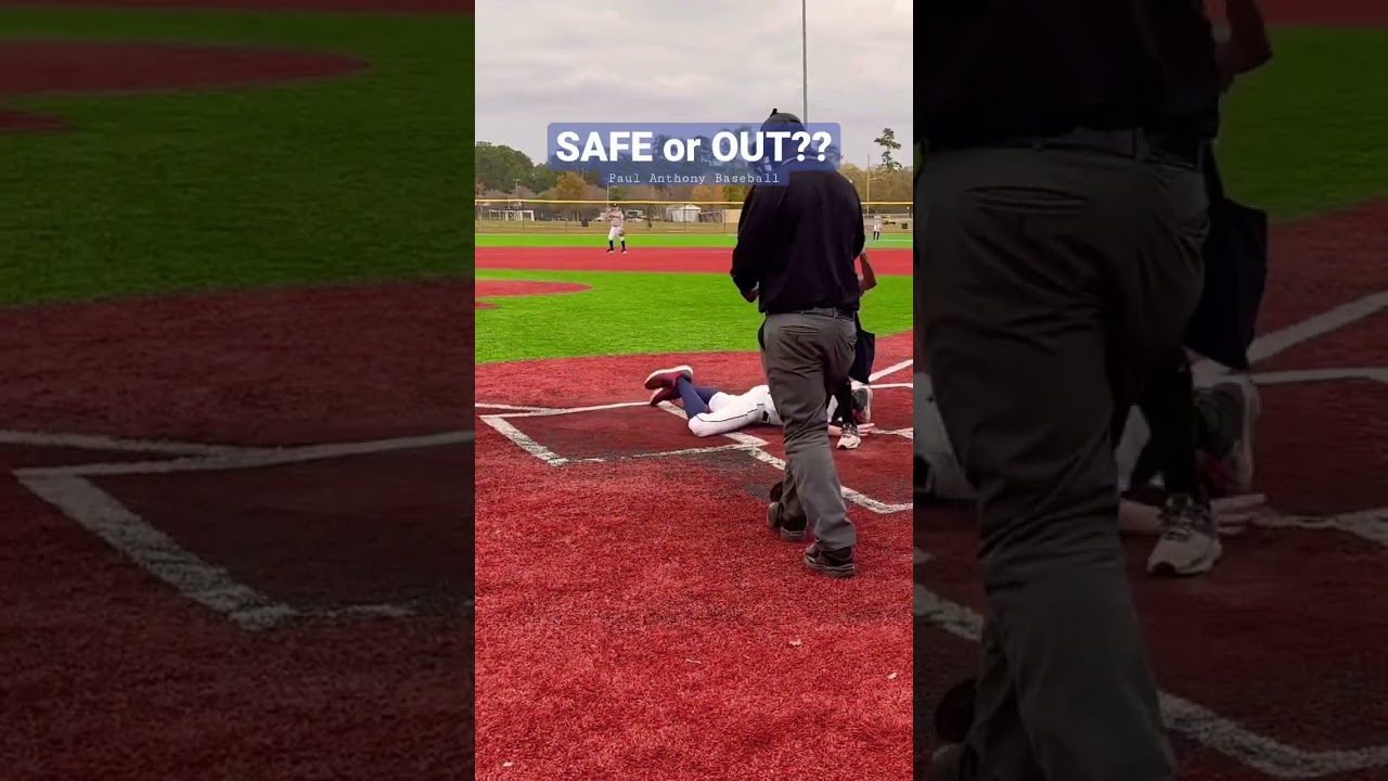 SAFE or OUT?? #baseball #shorts #umpire #safe #usssa