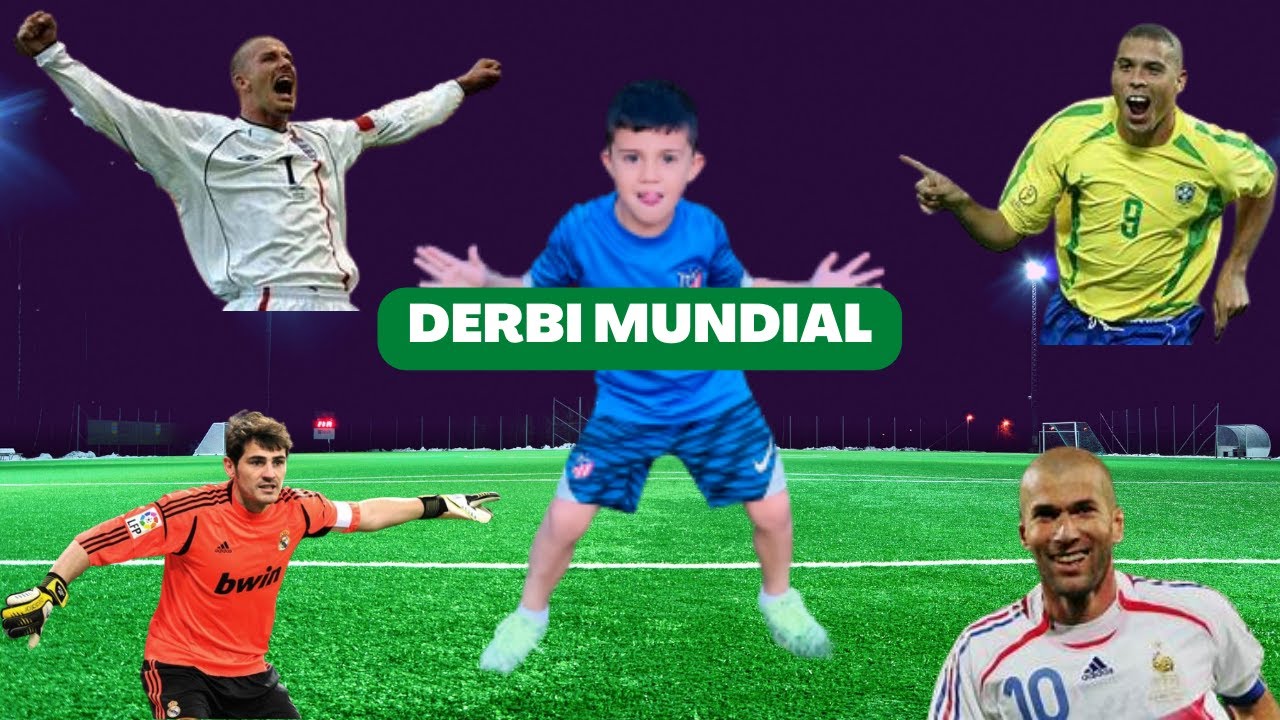 ¡¡DERBI MUNDIAL REAL MADRID-ATLETICO DE MADRID!! RETOS: BECKHAM,ZIDANE,RONALDO E IKER CASILLAS