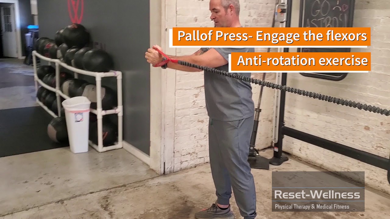 Pallof press. Anti-Rotation core strenghtening