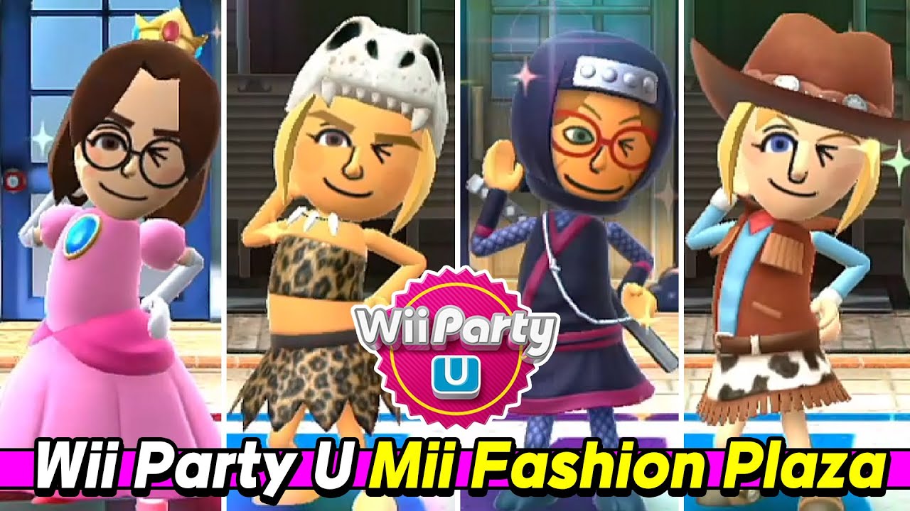 Mii Fashion Plaza gameplay Ashley vs Anne vs Irina vs Ilka | Wii Party U | AlexgamingTV