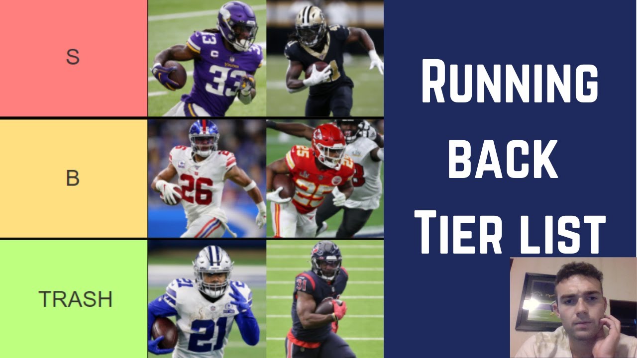 NFL Running Back Tier List (2021-2022 season projections)